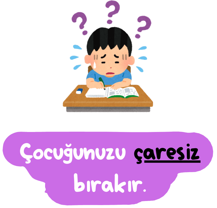 Çocuğunuzu çaresiz bırakır. Anlayamama, yapamama hissi yaşatır. Yaşına ve seviyesine uygun olmayan çalışmalar sunar. Ayrıca sıkıcı tasarımları vardır.