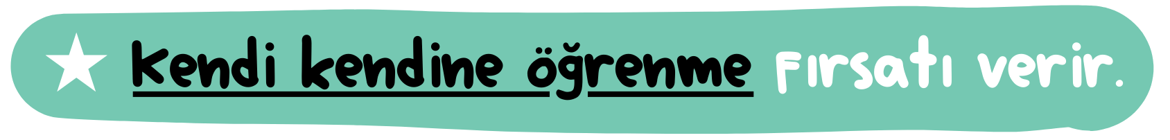 Kendi kendine öğrenme fırsatı verir.